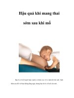 Tài liệu Hậu quả khi mang thai sớm sau khi mổ ppt