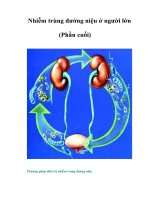 Tài liệu Nhiễm trùng đường niệu ở người lớn (Phần cuối) pdf