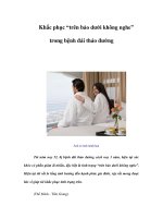 Tài liệu Khắc phục “trên bảo dưới không nghe” trong bệnh đái tháo đường doc