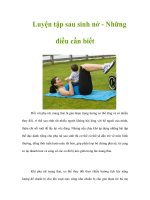 Tài liệu Luyện tập sau sinh nở - Những điều cần biết ppt