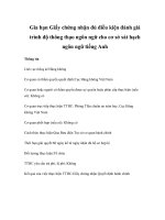 Tài liệu Gia hạn Giấy chứng nhận đủ điều kiện đánh giá trình độ thông thạo ngôn ngữ cho cơ sở sát hạch ngôn ngữ tiếng Anh pdf