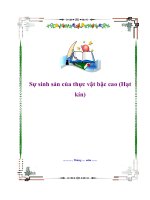 Tài liệu Sự sinh sản của thực vật bậc cao (Hạt kín) doc