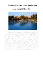 Tài liệu Nghỉ ngơi thư giãn - động tác tiếp thêm năng lượng khi làm việc ppt