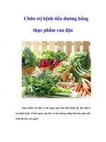 Tài liệu Chữa trị bệnh tiểu đường bằng thực phẩm rau đậu Thực phẩm rau đậu có pptx