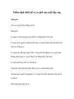 Tài liệu Thẩm định thiết kế xe cơ giới sản xuất lắp ráp. doc