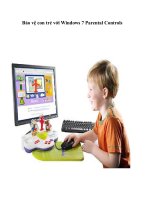 Tài liệu Bảo vệ con trẻ với Windows 7 Parental Controls doc