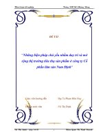 Tài liệu Đề tài “Những biện pháp chủ yếu nhằm duy trì và mở rộng thị trường tiêu thụ sản phẩm ở công ty Cổ phần lâm sản Nam Định” pptx