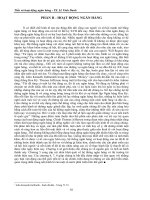 Tài liệu Tiền và hoạt động ngân hàng Phần II- Chương 4&5 ppt