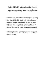 Tài liệu Hoàn thiện kỹ năng giao tiếp cho trẻ ngay trong những năm tháng ấu thơ docx