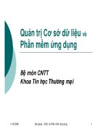 Tài liệu Quản trị Cơ sở dữ liệu và Phần mềm ứng dụng: Thiết kế CSDL quan hệ doc