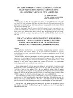 Tài liệu Ứng dụng cơ điện tử trong nghiên cứu, chế tạo trạm trộn bê tông tự động.. pdf
