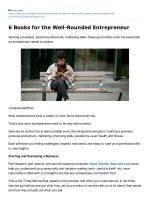 6 Books for the Well-Rounded Entrepreneur