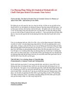 Tài liệu Các Phương Pháp Thống Kê (Statistical Method) đối với Chuỗi Thời gian Kinh tế (Economic Time Series) ppt