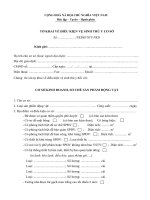 Tài liệu Tờ khai về điều kiện vệ sinh thú y cơ sở docx