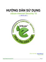 Tài liệu HƯỚNG DẪN SỬ DỤNG ESACAN INTERNET SECURITY INTERNET 10 pdf