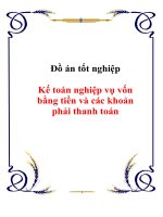 Tài liệu Đồ án tốt nghiệp Kế toán nghiệp vụ vốn bằng tiền và các khoản phải thanh toán ppt