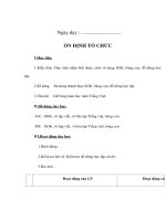 Tài liệu Giáo án Học vần lớp 1 - ỔN ĐỊNH TỔ CHỨC doc