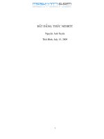 BẤT ĐẲNG THỨC Nesbitt