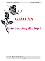 Tài liệu Giáo án Giáo dục công dân lớp 6 ppt