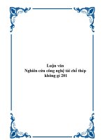 Tài liệu Luận văn: Nghiên cứu công nghệ tái chế thép không gỉ 201 docx