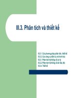 Tài liệu Chương 3 Phần 3: Phân tích và thiết kế ppt