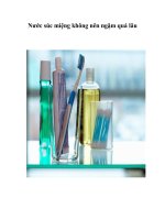 Tài liệu Nước súc miệng không nên ngậm quá lâu doc