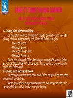 Tài liệu Bai 3- Gioi thieu Microsoft Word pdf