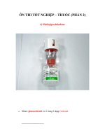 Tài liệu ÔN THI TỐT NGHIỆP – THUỐC (PHẦN 2) pdf