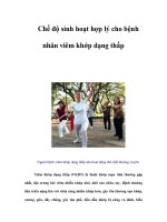 Tài liệu Chế độ sinh hoạt hợp lý cho bệnh nhân viêm khớp dạng thấp pptx