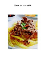 Tài liệu Khoai tây xào thịt bò ppt