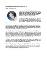 Tài liệu Microsoft sẵn sàng cho bản vá lỗi lớn lịch sử ppt