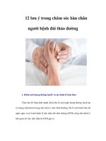 Tài liệu 12 lưu ý trong chăm sóc bàn chân người bệnh đái tháo đường doc