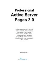 Tài liệu Professional Active Server Pages 3.0 Richard Anderson, Chris Blexrud, Andrea Chiarelli, Daniel ppt
