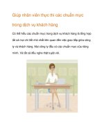 Tài liệu Giúp nhân viên thực thi các chuẩn mực trong dịch vụ khách hàng docx