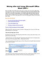 Tài liệu Những điểm mới trong Microsoft Office Word 2007 pdf