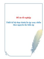 Tài liệu Đồ án tốt nghiệp - Thiết kế bộ thực hành ổn áp xoay chiều theo nguyên tắc biến áp pdf