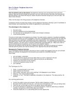 Tài liệu How To Master Telephone Interviews pdf