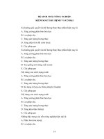 Tài liệu TRẮC NGHIỆM HỆ SINH THÁI NÔNG NGHIỆP, KIỂM SOÁT SÂU BỆNH VÀ CỎ DẠI docx