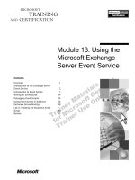 Tài liệu Module 13: Using the Microsoft Exchange Server Event Service pptx