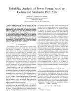 Reliability analysis of power system based on generalized stochastic petri nets 