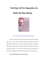 Tài liệu Cách hạn chế tác dụng phụ của thuốc đái tháo đường docx