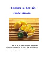 Tài liệu Top những loại thực phẩm giúp bạn giảm cân ppt