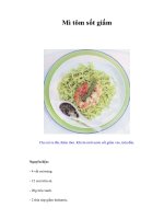 Tài liệu Mì tôm sốt giấm ppt