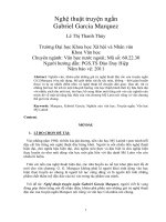 Nghệ thuật truyện ngắn gabriel garcia marquez 