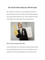 Tài liệu Hãy khuyến khích những thay đổi lành mạnh docx