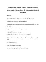 Tài liệu Xác nhận chất lượng và đăng ký sản phẩm vào Danh mục thức ăn chăn nuôi, nguyên liệu thức ăn chăn nuôi nhập khẩu docx