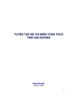 Tài liệu Một số đề thi lớp 10 tỉnh Hải Dương pptx