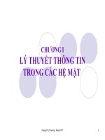 Tài liệu Chương 1: Lý thuyết thông tin trong các hệ mật pdf