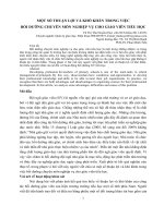 MỘT SỐ THUẬN LỢI VÀ KHÓ KHĂN TRONG VIỆCBỒI DƯỠNG CHUYÊN MÔN NGHIỆP VỤ CHO GIÁO VIÊN TIỂU HỌC 