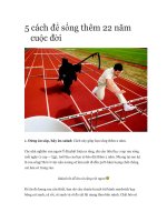 5 cách để sống thêm 22 năm cuộc đời 
